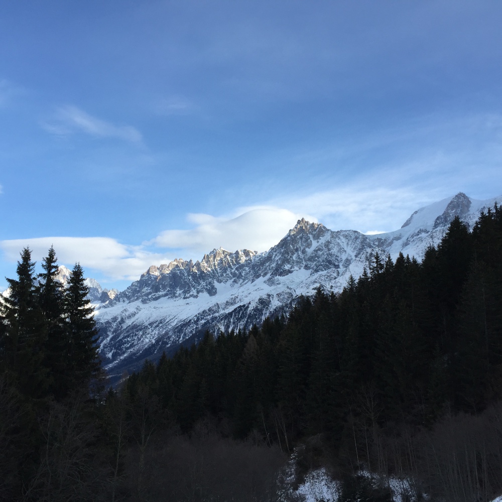 Vue sur l'Aiguille du Midi